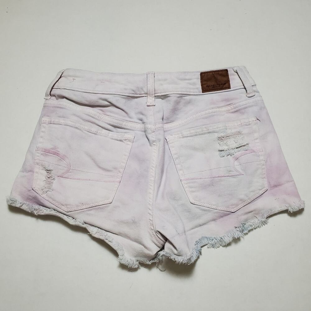 American Eagle Distressed Acid Wash Shorts SZ 6 - Picture 2 of 4